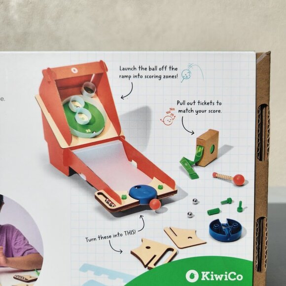 NEW KiwiCo. Kiwi Co. Marble Roller Ramp Arcade Game Pinball Machine Physics Sci - Picture 3 of 8